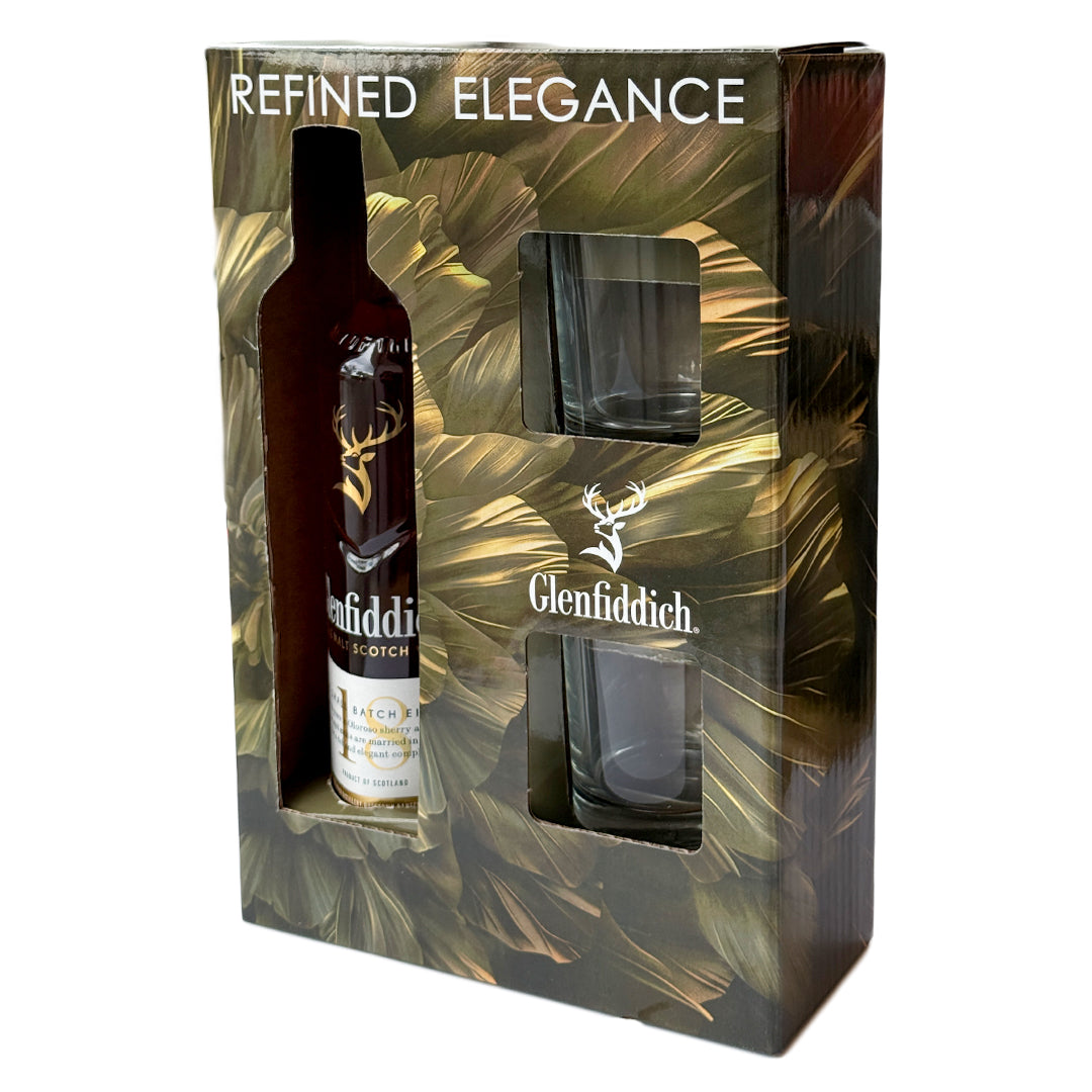 Glenfiddich 18 Years + 2 glasses – Vintage Wine Cellar Lebanon
