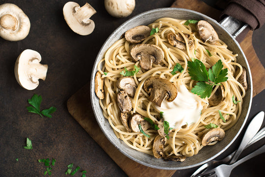 Glenfiddich IPA X Creamy Mushroom Spaghetti