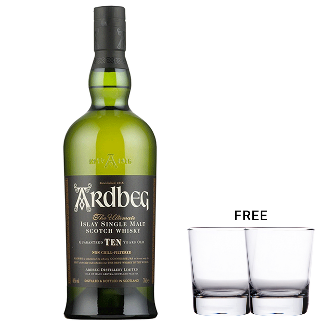 Ardbeg 10 + 2 Glasses free