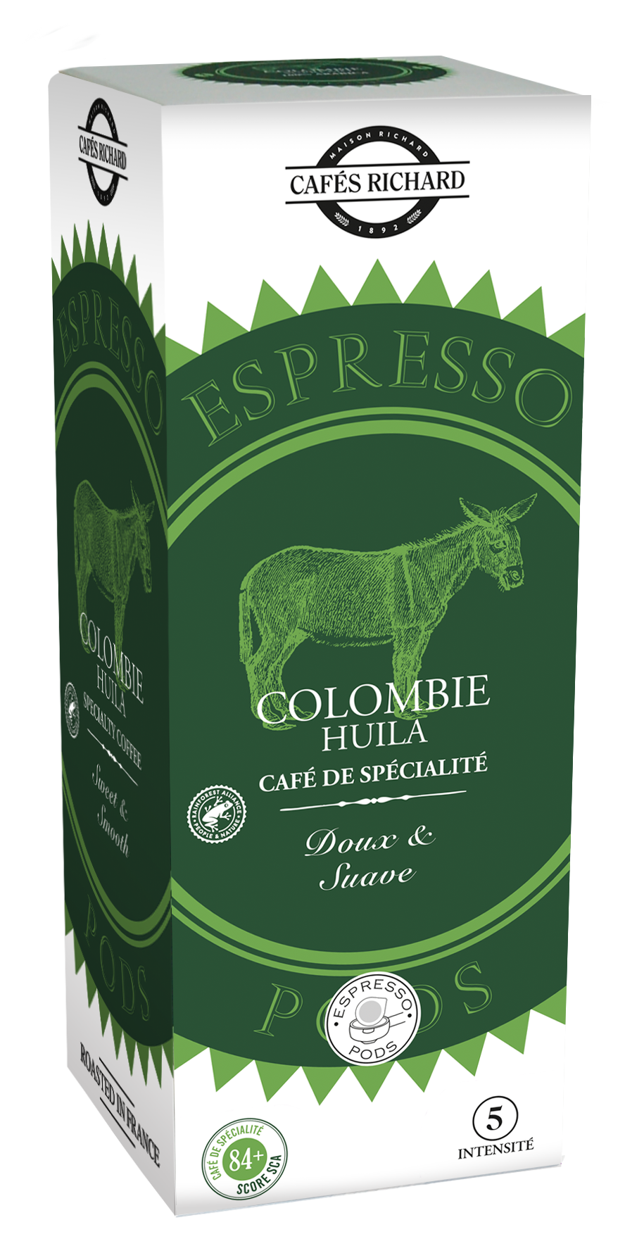 Cafes Richard Espresso Pods Colombie Excelso (Carton* 25 Pods)