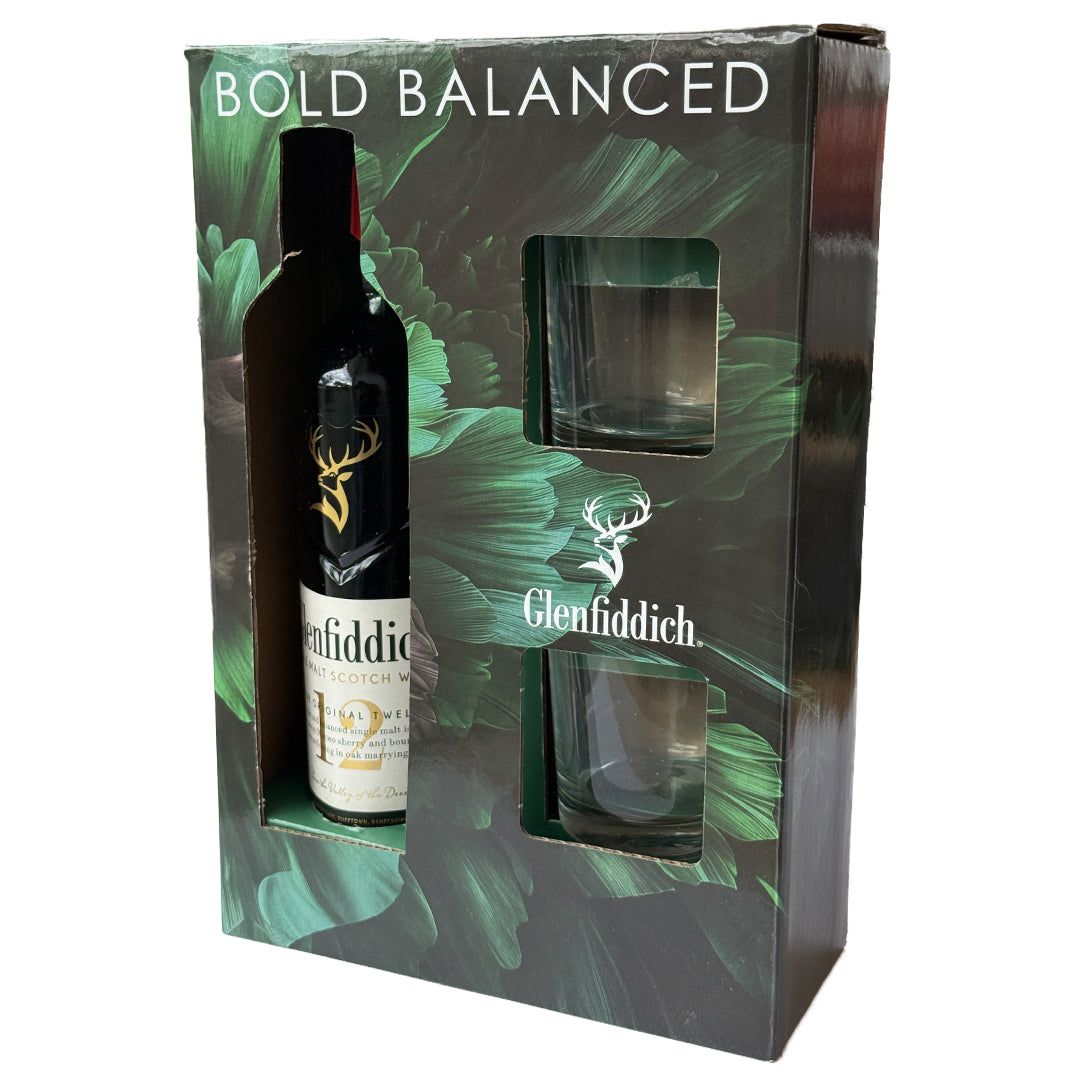 Glenfiddich 12 Years +  2 glasses