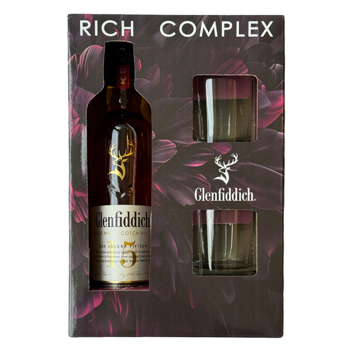 Glenfiddich 15 Years +  2 glasses