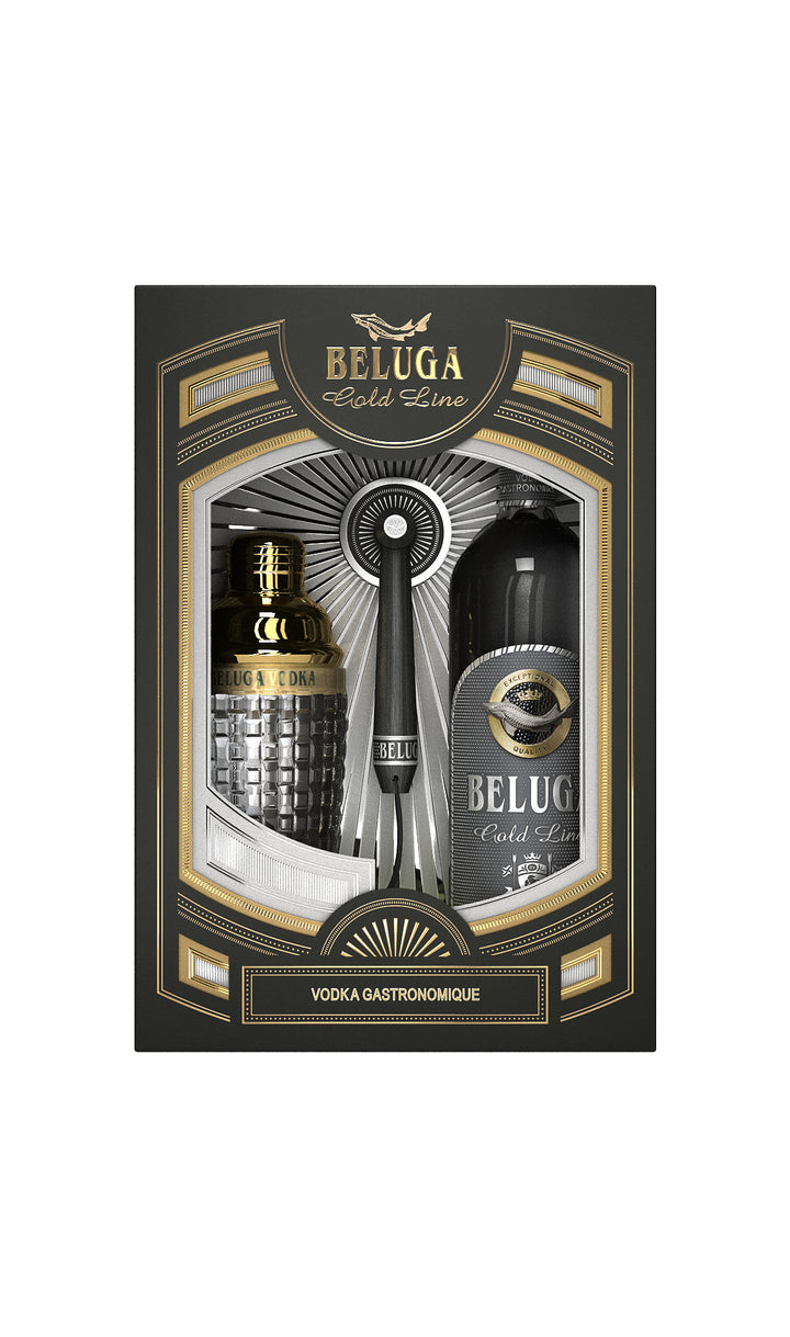 Beluga Gold Line Vodka 700 ML with shaker Gift Set