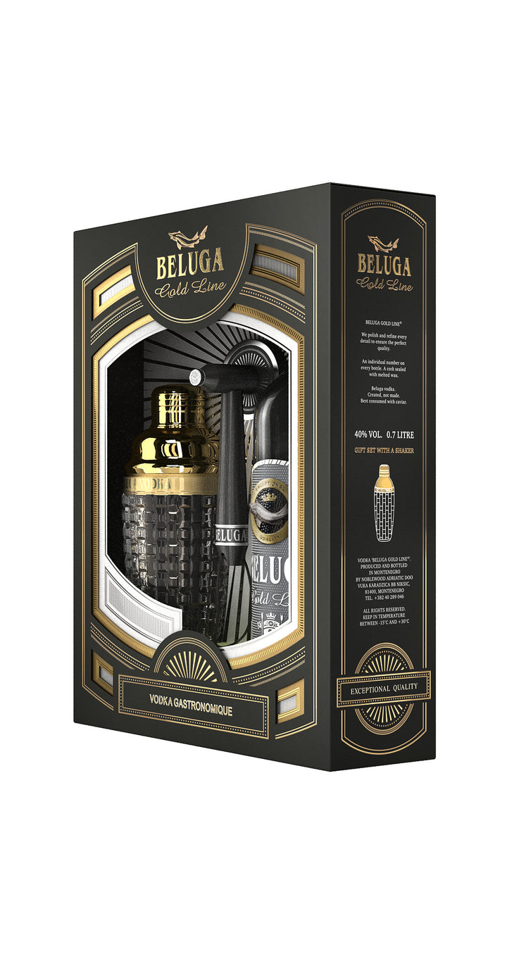 Beluga Gold Line Vodka 700 ML with shaker Gift Set
