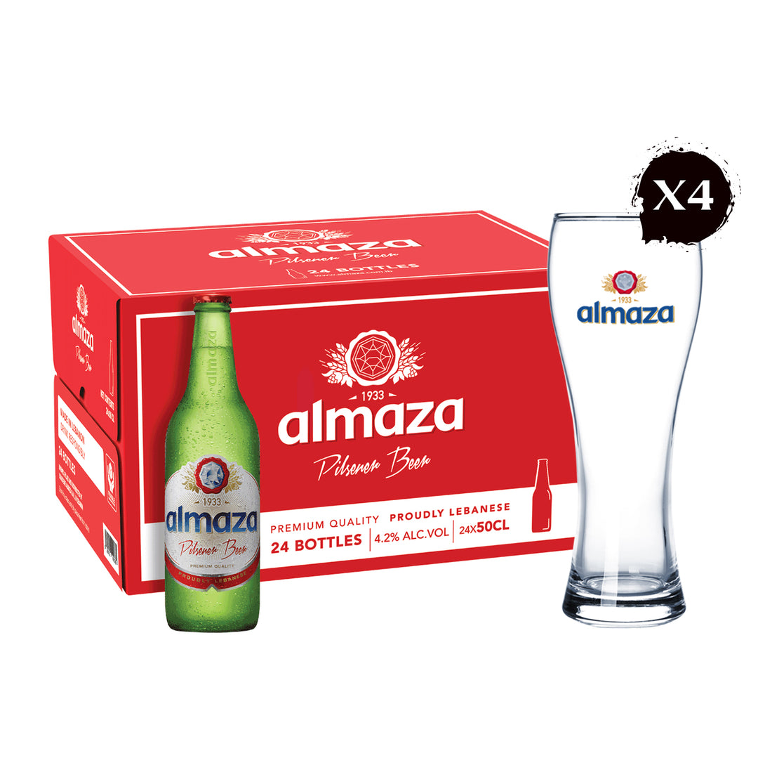 Almaza Case Of 24 X 50Cl + 4 Glasses