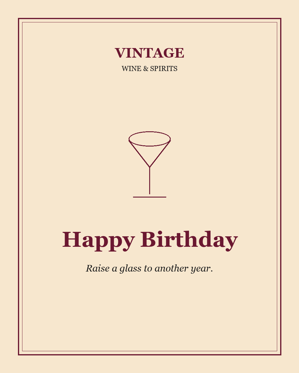 Vintage greeting card — Happy Birthday