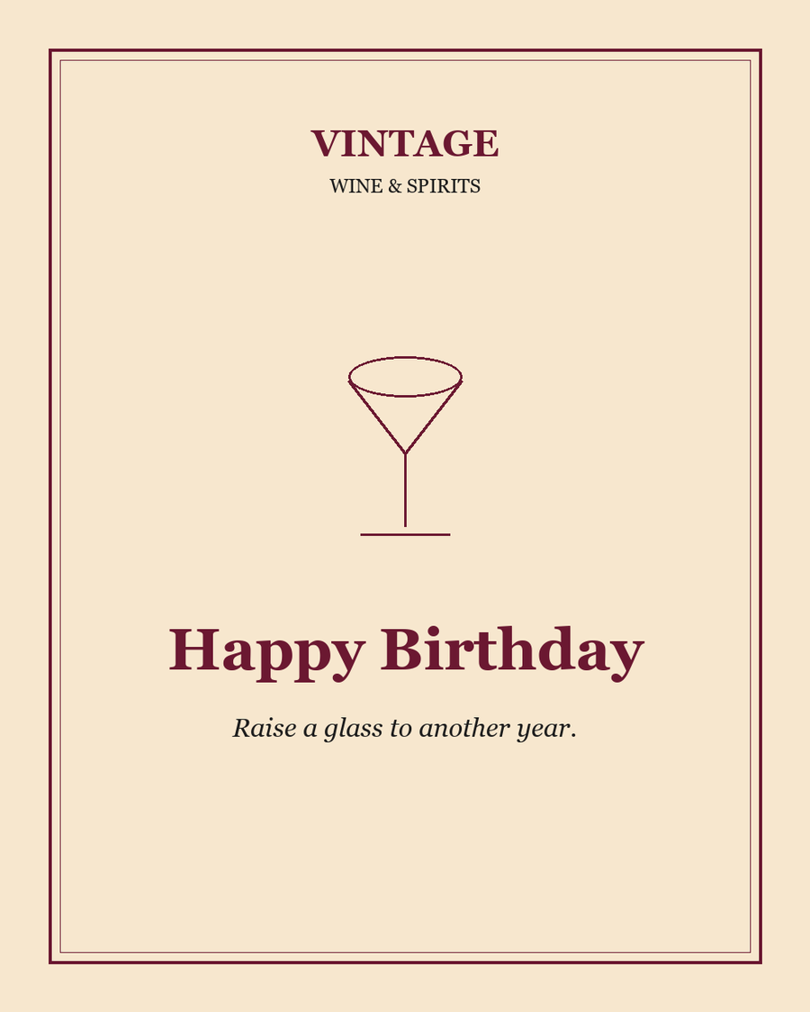 Vintage greeting card — Happy Birthday