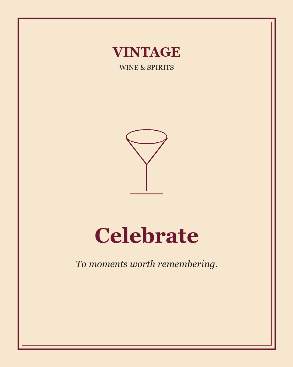 Vintage greeting card — Celebration
