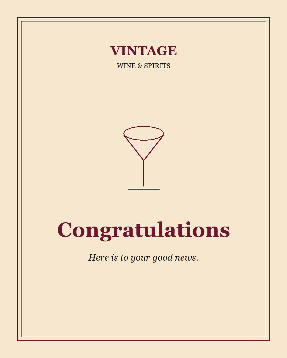 Vintage greeting card — Congratulations