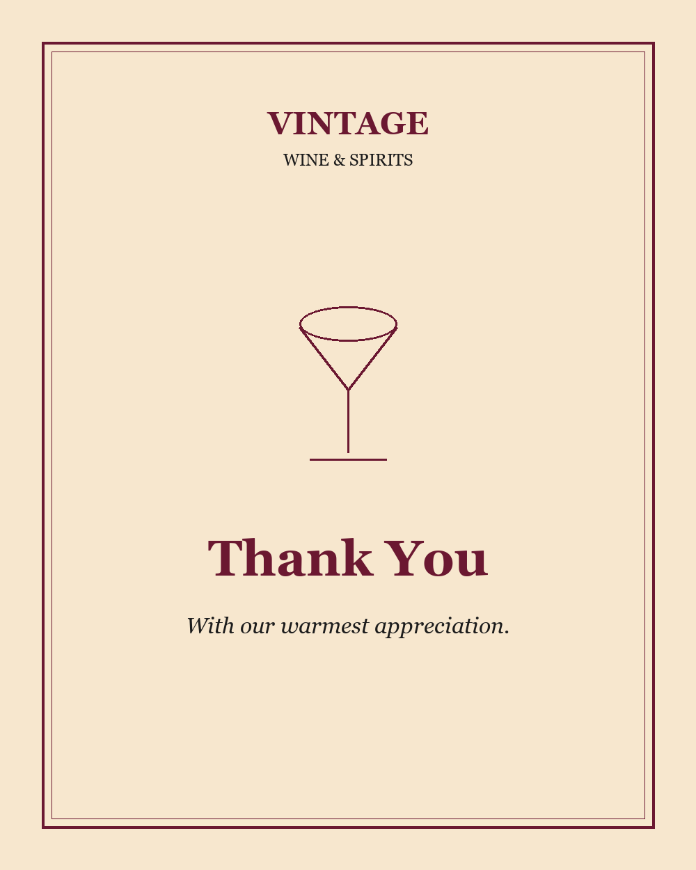 Vintage greeting card — Thank You